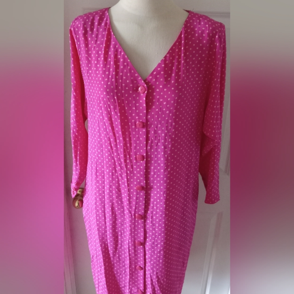 Pink silk dress